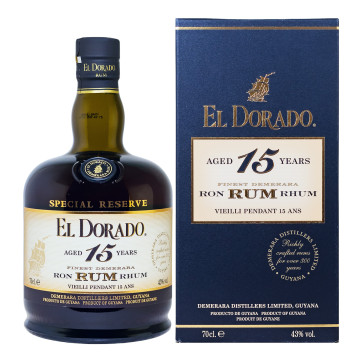 El Dorado 15 Jahre Finest Demerara Rum - 0,7L 43% vol